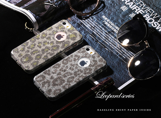 เคสกลิตเตอร์กากเพชร ลายเสือดาว iPhone 6s